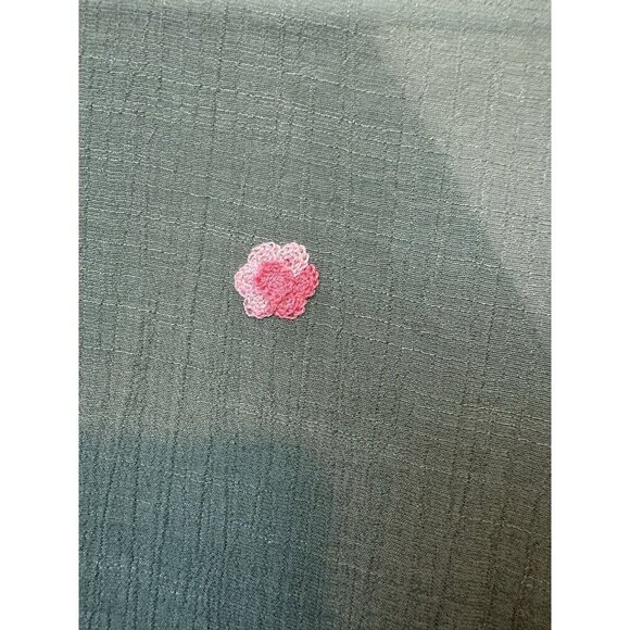 Anthropologie Fig & Flower Green Tiered Embroidered Maxi Dress L Whimsical Boho - Picture 7 of 7